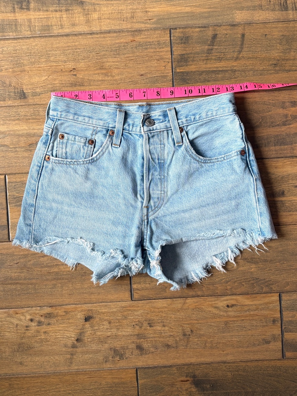 Levi's Light Blue High-Rise Shorts